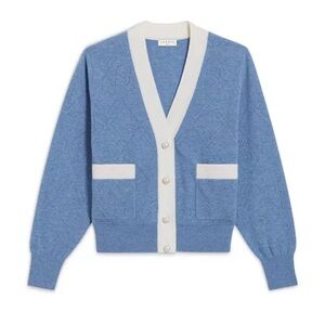 Sandro Lucas Pointelle Cardigan size 1